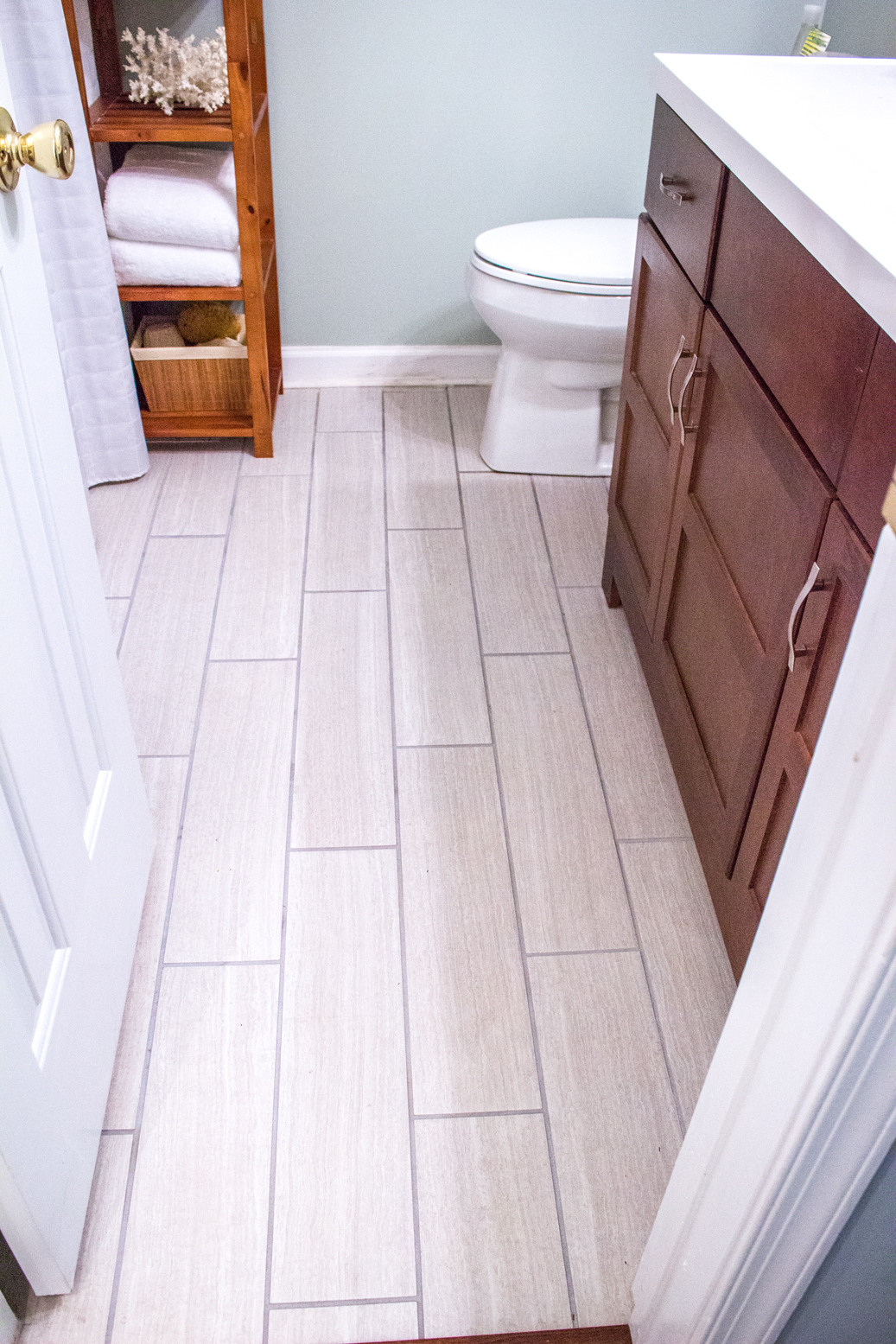 Long Gray Tile Bathroom Floor 1, Long Tiles For Bathroom